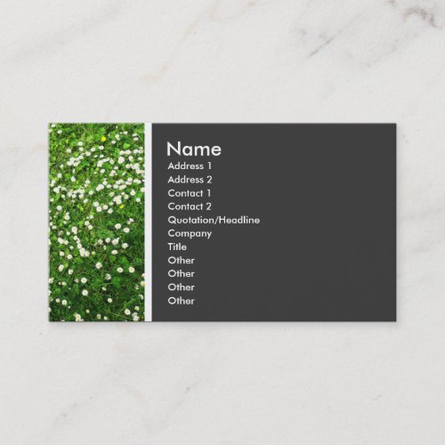 Texture Tone Daisy Lawn Business Card