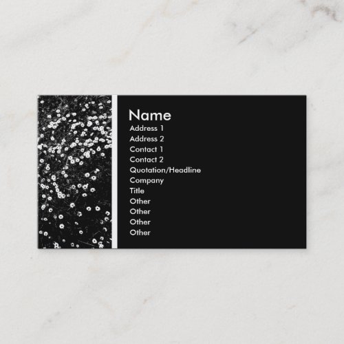 Texture Tone Daisy Lawn High Contrast Business Card