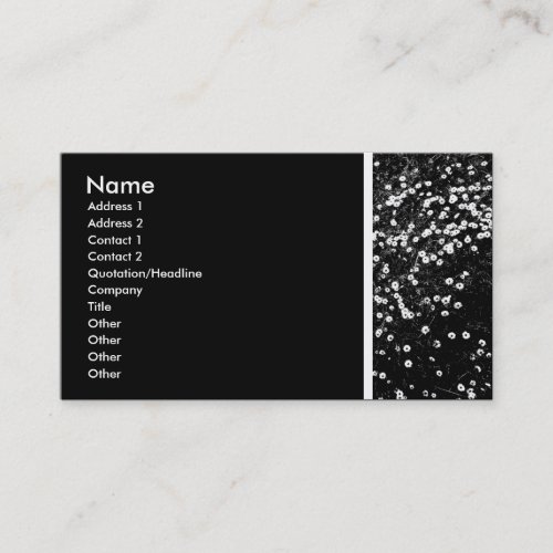 Texture Tone Daisy Lawn High Contrast II Business Card