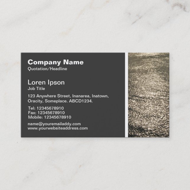 Texture Tone - Golden Water Business Card (Front)