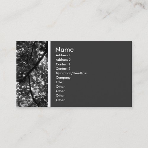 Texture Tone In the trees Business Card