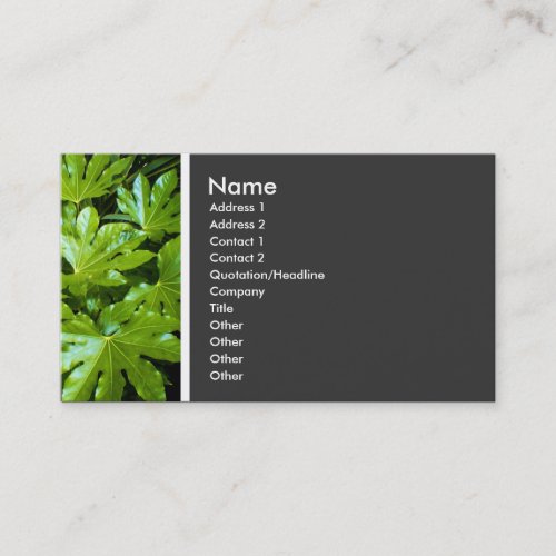 Texture Tone Leaves Business Card