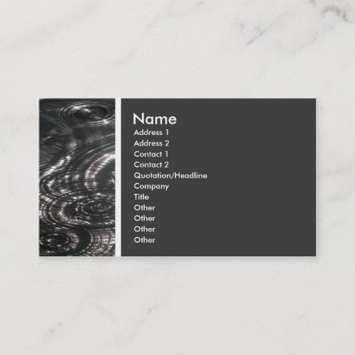 Texture Tone Rain on a Pond 2 _ Customized Business Card