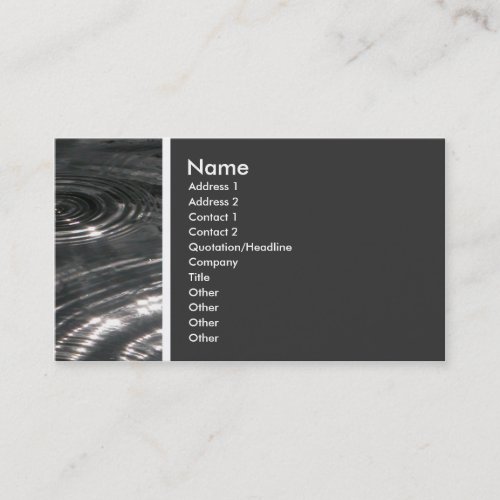 Texture Tone Rain on a Pond _ Customized Business Card