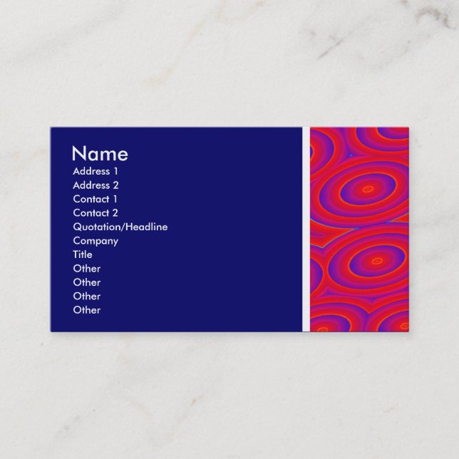 Texture Tone (Resonate) - IIa Business Card (Front)