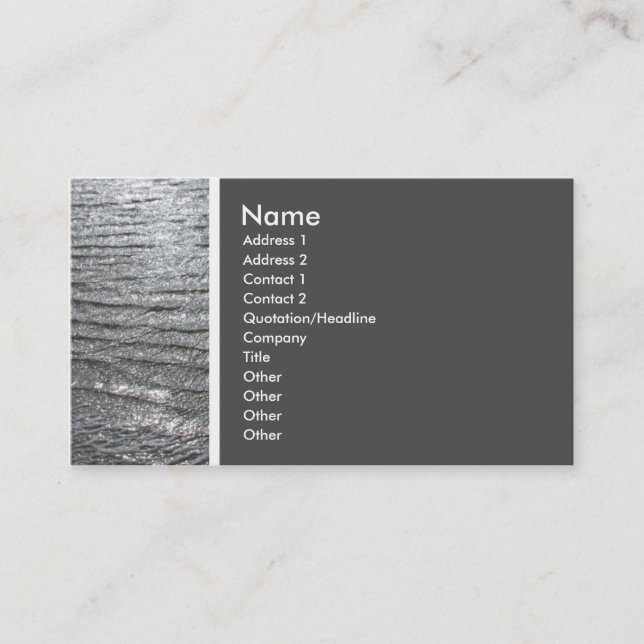 Texture Tone (Sea) - Customized Business Card (Front)