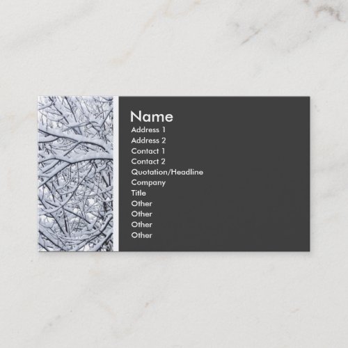 Texture Tone Snowy Branches Business Card