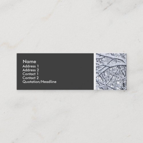 Texture Tone _ Snowy Branches Mini Business Card