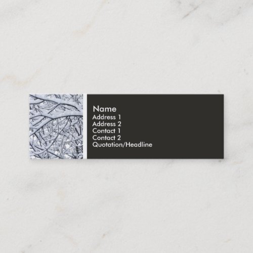 Texture Tone _ Snowy Branches Mini Business Card