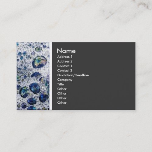 Texture Tone Soap Suds Business Card