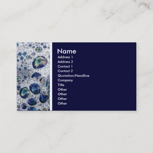 Customizable Texture Tone (Soap Suds) - Navy Blue Business Card Templates