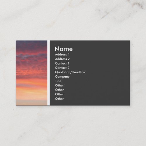 Texture Tone Sunset Business Card