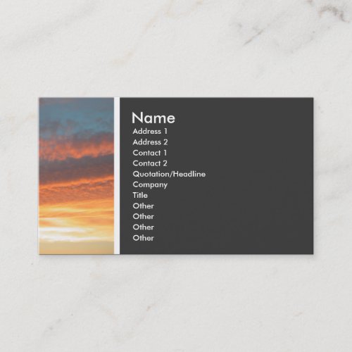 Texture Tone Sunset _ II Business Card