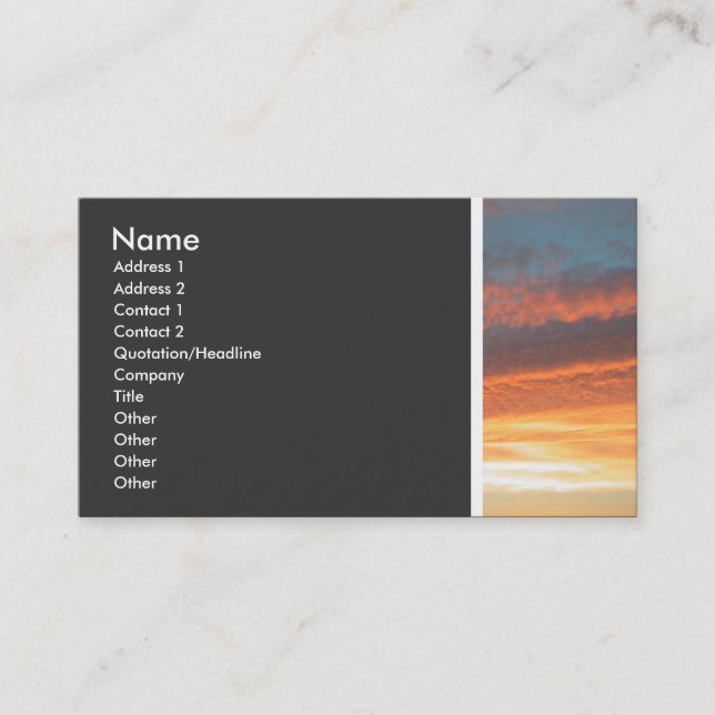 Texture Tone (Sunset) - III Business Card (Front)