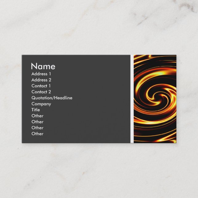 Texture Tone (Swirl) II Business Card (Front)