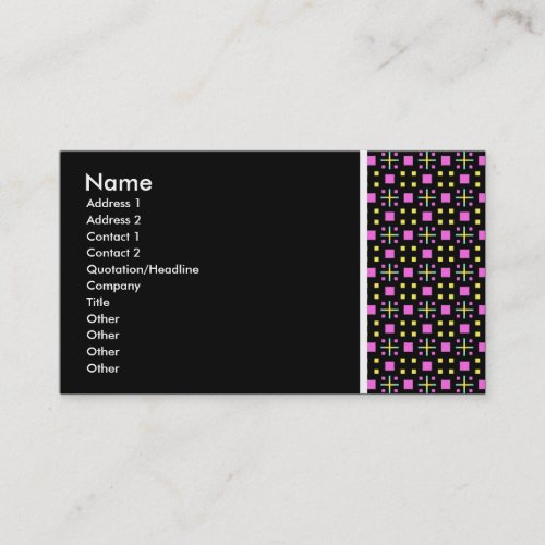Texture Tone _ Terrazzo 011_ Black Business Card