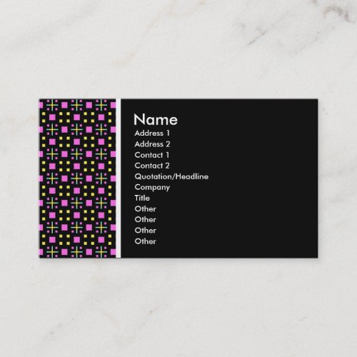 Texture Tone _ Terrazzo 011_ Black Business Card