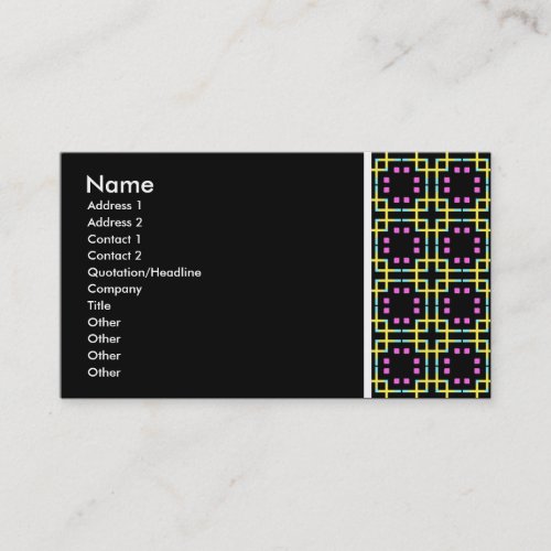 Texture Tone _ Terrazzo 012_ Black Business Card