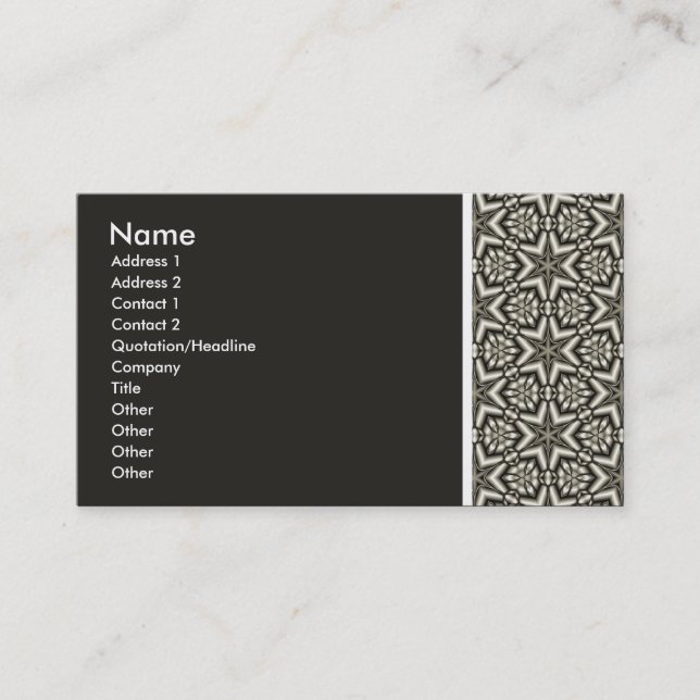 Texture Tone - Terrazzo 014a (201F1B) Business Card (Front)