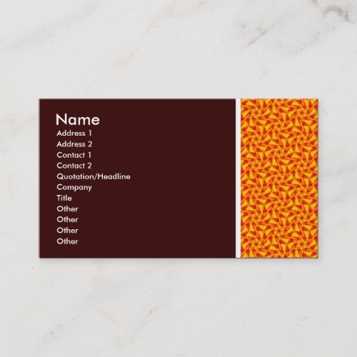 Texture Tone _ Terrazzo 07 _ Dark Brown Business Card