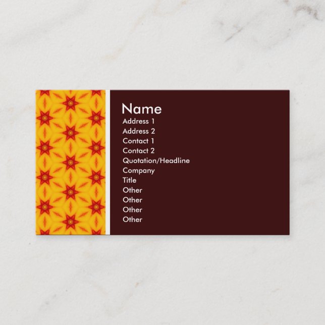 Texture Tone - Terrazzo 07 - Dark Brown Business Card (Front)