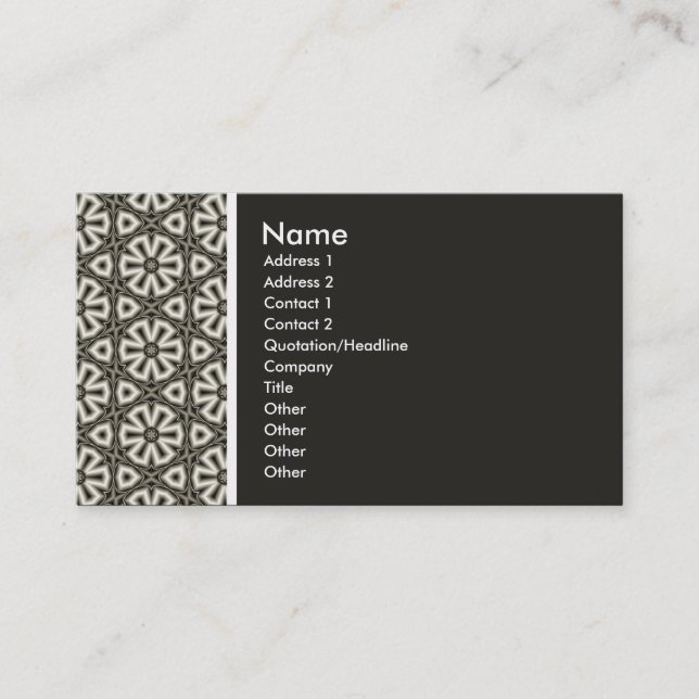 Texture Tone - Terrazzo (201F1B) Business Card (Front)