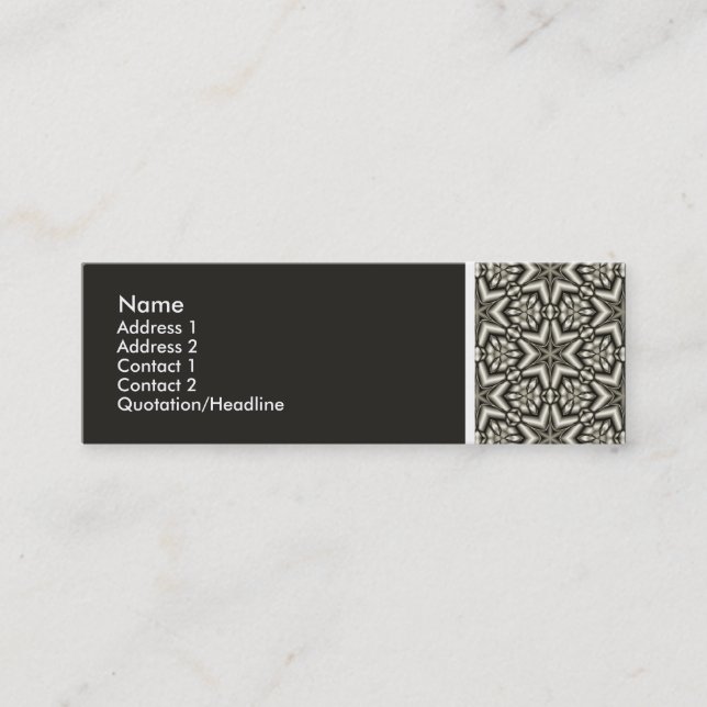 Texture Tone - Terrazzo Pattern 014 - (201F1B) Mini Business Card (Front)