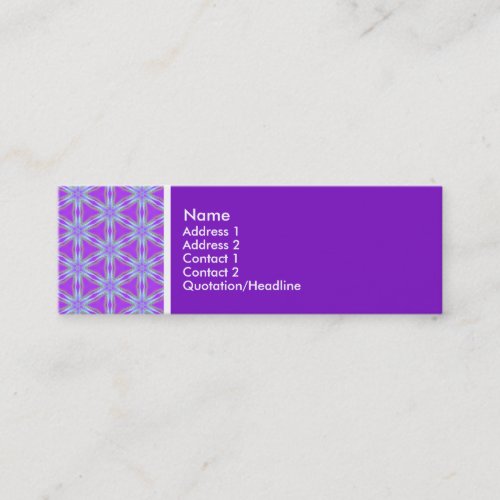 Texture Tone _ Terrazzo Pattern 02 _ Purple Mini Business Card