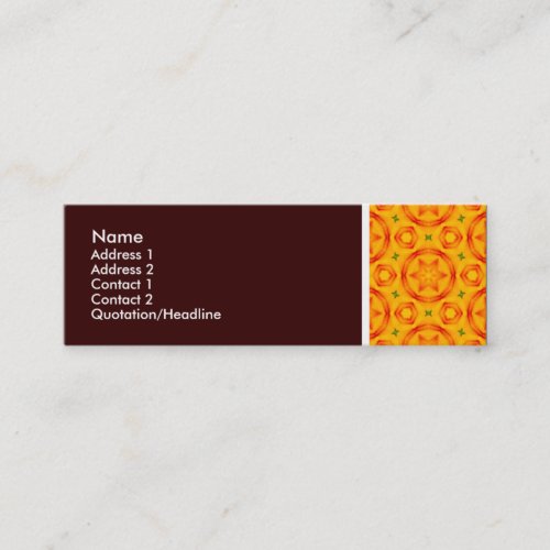 Texture Tone _ Terrazzo Pattern 05 _ Dark Brown Mini Business Card
