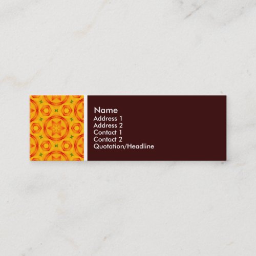 Texture Tone _ Terrazzo Pattern 05 _ Dark Brown Mini Business Card