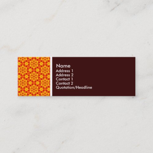 Texture Tone _ Terrazzo Pattern 08 _ Dark Brown Mini Business Card