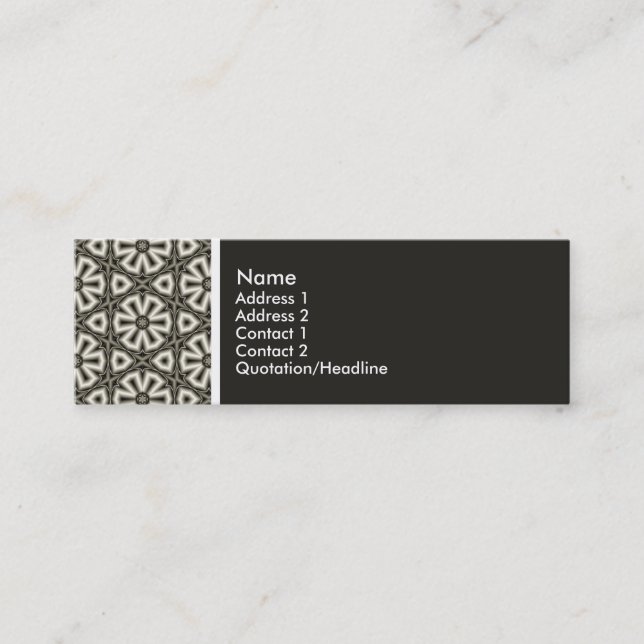 Texture Tone - Terrazzo Pattern - (201F1B) Mini Business Card (Front)