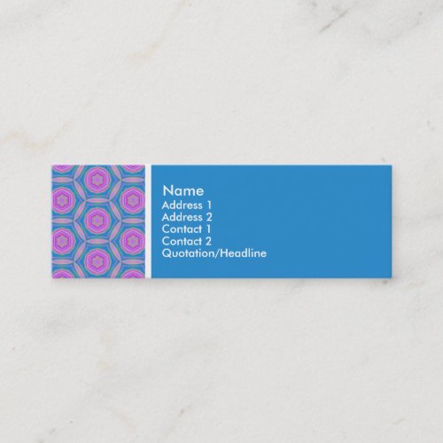 Texture Tone _ Terrazzo Pattern _ Blue Mini Business Card