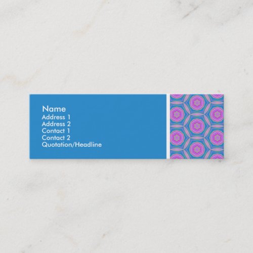 Texture Tone _ Terrazzo Pattern _ Blue Mini Business Card