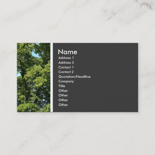 Texture Tone Trees Business Card