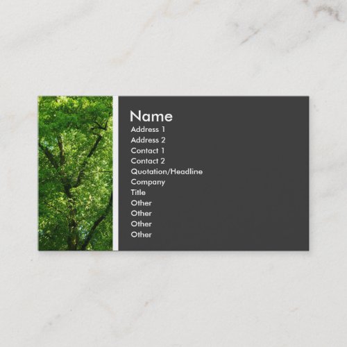 Texture Tone Trees III Business Card