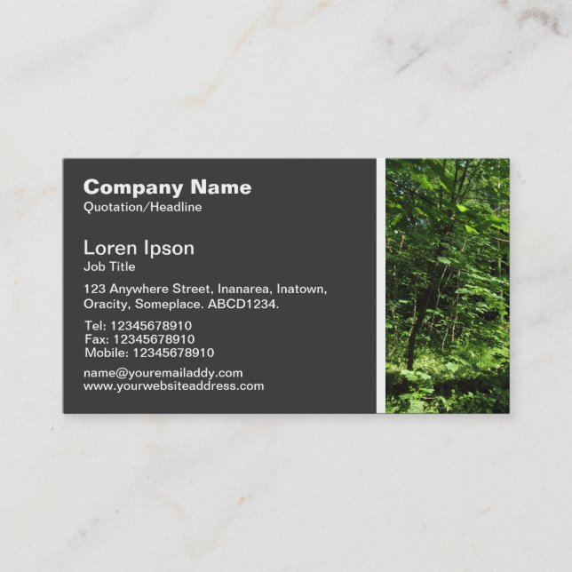Texture Tone - Woodland Business Card (Front)