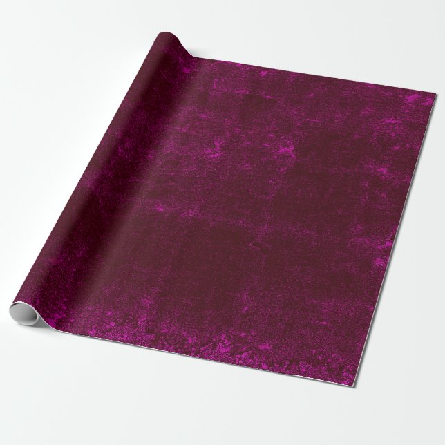 Texture Vintage Dark Pink Fuchsia Decoupage Wrapping Paper (Unrolled)