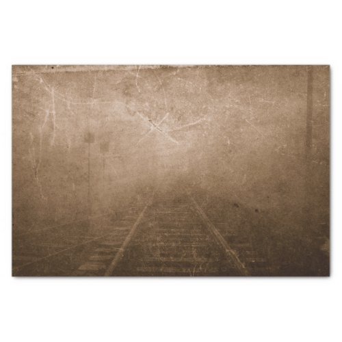Texture Vintage Grunge Rustic Train Tracks Tissue Paper