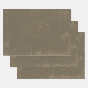 Texture Vintage Rustic Country Olive Green Grunge Wrapping Paper Sheets