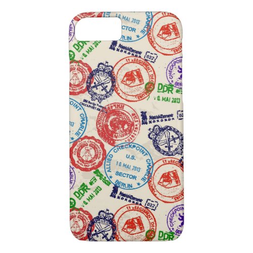 Texture with real stamps iPhone 87 case
