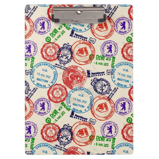 Texture with real stamps. clipboard (Front)