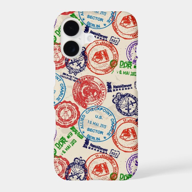 Texture with real stamps. iphone case (Back)