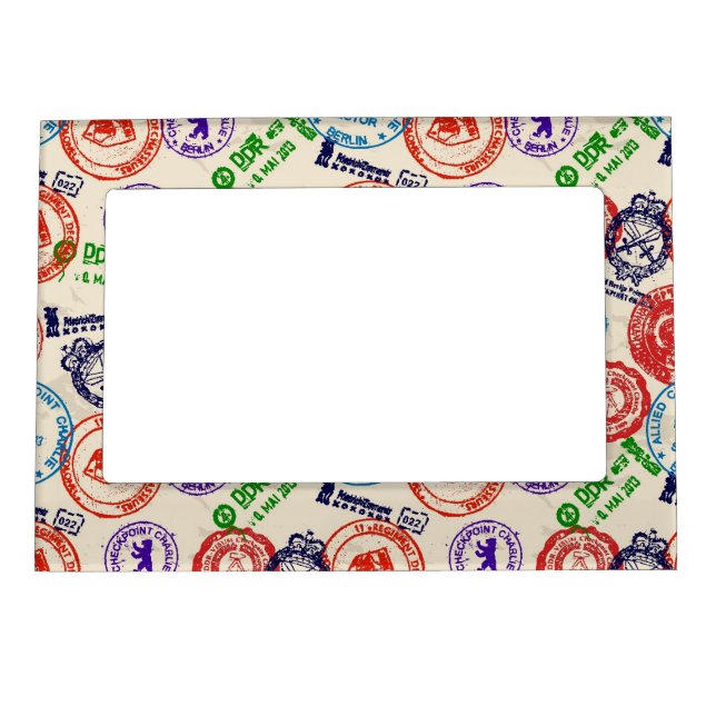 Texture with real stamps. magnetic frame (Front)