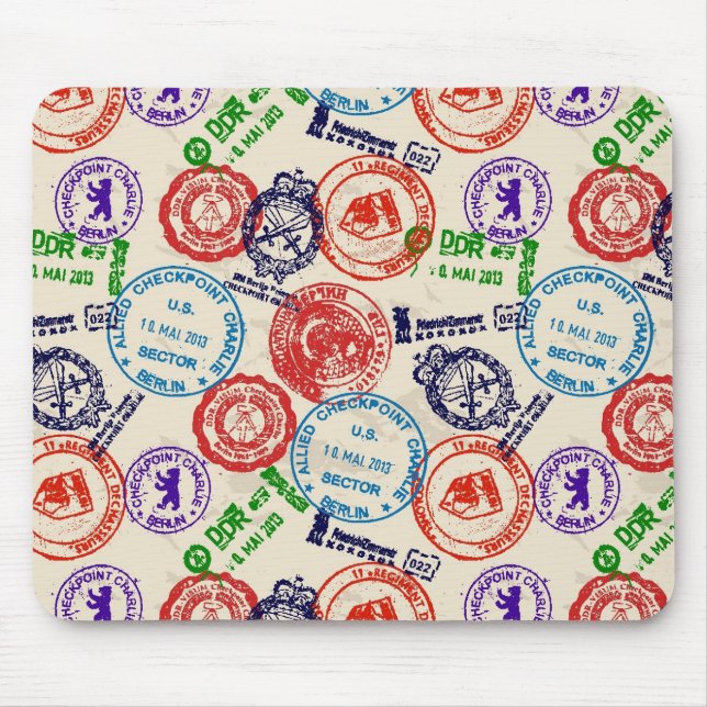 Texture with real stamps. mouse pad (Front)
