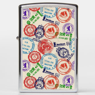 Texture with real stamps. zippo lighter
