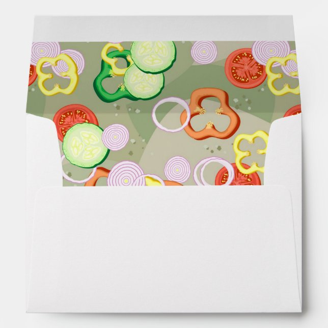 Texture With Slices Of Vegetables Envelope (Back (Bottom))