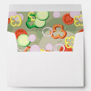 Texture With Slices Of Vegetables Envelope