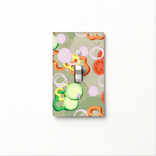 Texture With Slices Of Vegetables Light Switch Cover