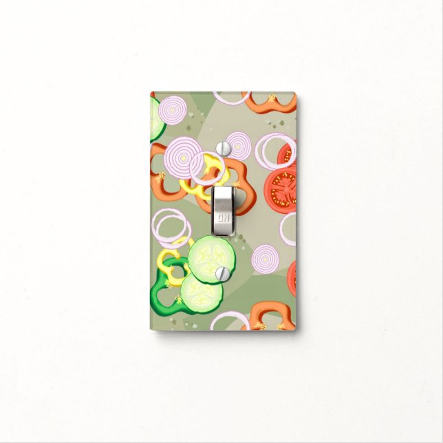 Texture With Slices Of Vegetables Light Switch Cover (In Situ)